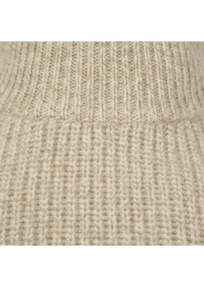 DANIELE FIESOLI | MAGLIONE COLLO ALTO BEIGE Pezzi Unici