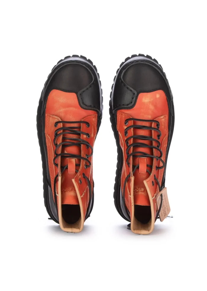 BNG REAL SHOES | SNEAKERS ALTE LA BIKER ARANCIONE NERO Offerta