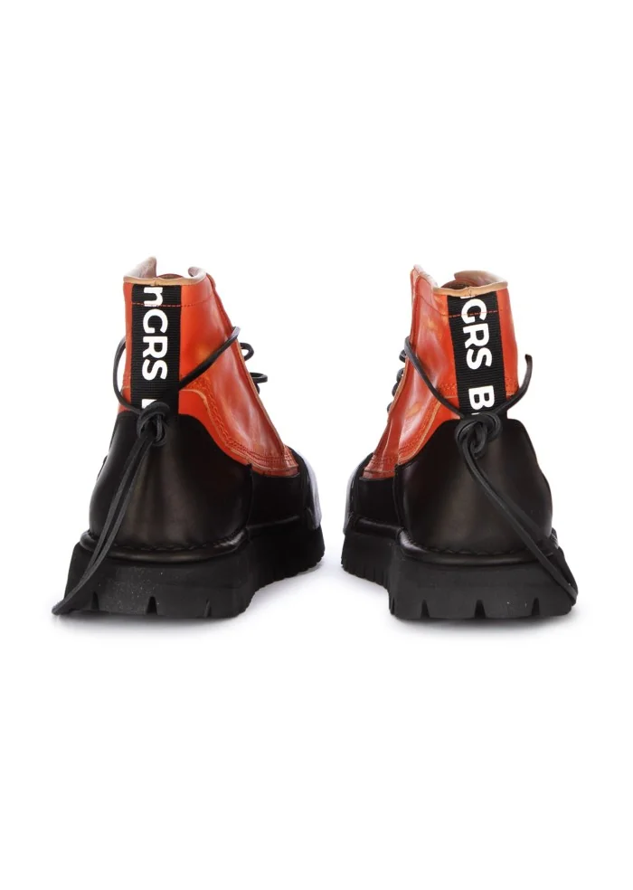 BNG REAL SHOES | SNEAKERS ALTE LA BIKER ARANCIONE NERO Offerta