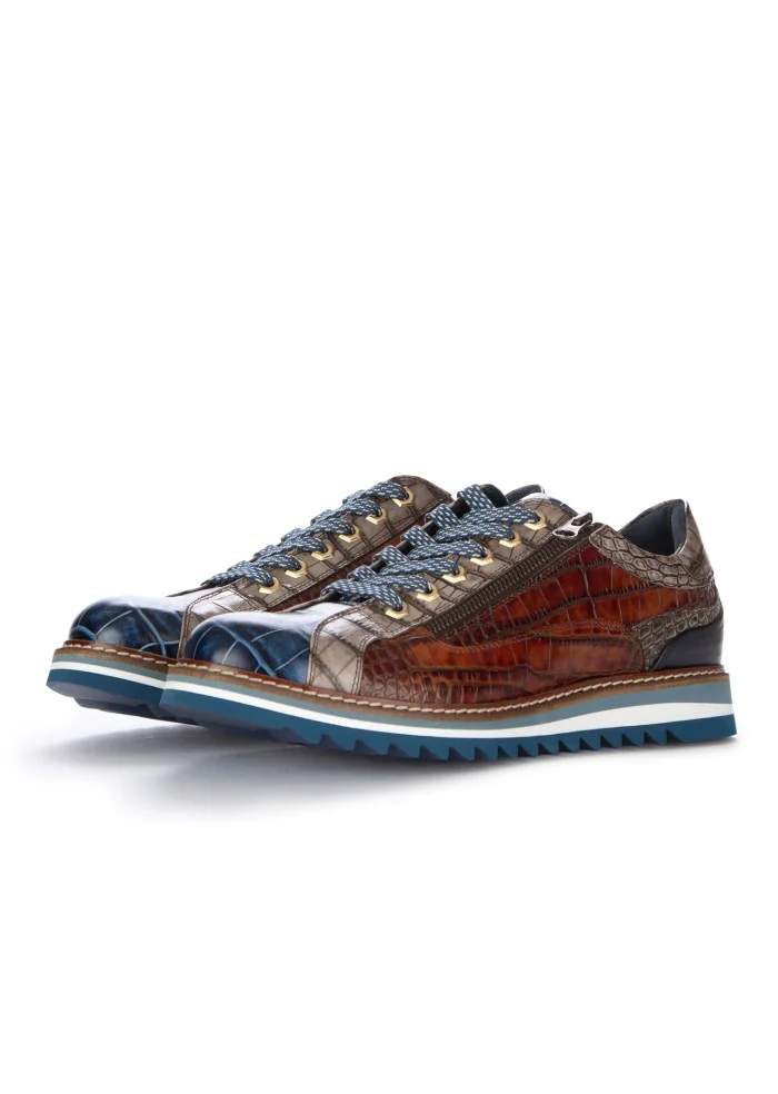 LORENZI | SCARPE ALLACCIATE BUGATTI COBALTO BLU MARRONE In Saldo