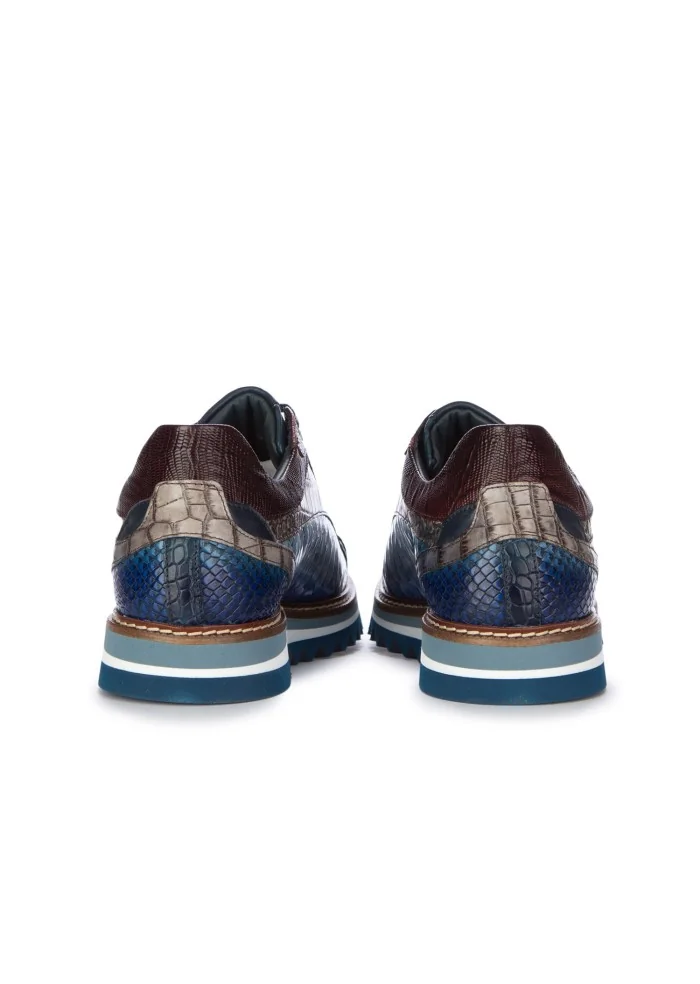 LORENZI | SCARPE ALLACCIATE DRILLO BLU Nuova