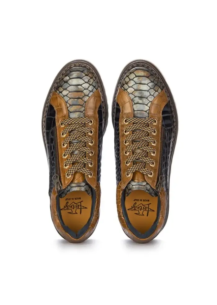 LORENZI | SCARPE ALLACCIATE CAMON CUOIO MARRONE NERO Moda