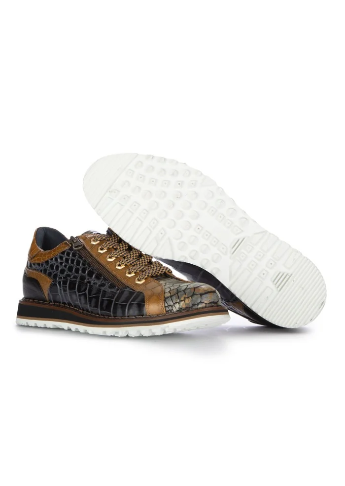 LORENZI | SCARPE ALLACCIATE CAMON CUOIO MARRONE NERO Moda