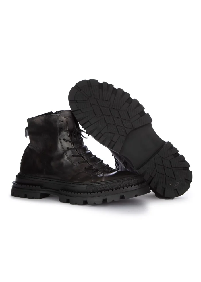 PAWELK'S | STIVALETTI ALLACCIATI CRUST CARBON NERO GRIGIO Italy
