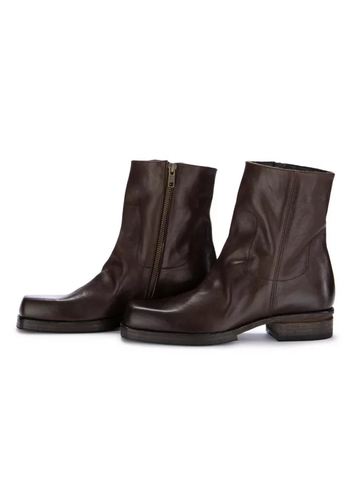 SHOTO | STIVALETTI PACO PELLE MARRONE SCURO Promozione Limitata