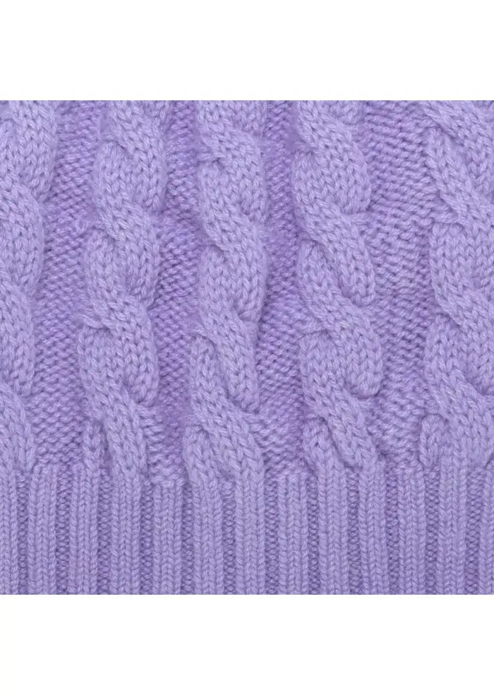 RIVIERA CASHMERE | BERRETTO TRECCIA LILLA Affare Del Giorno