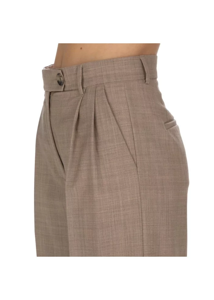 SOLOTRE | PANTALONI PALAZZO MARRONE Outlet
