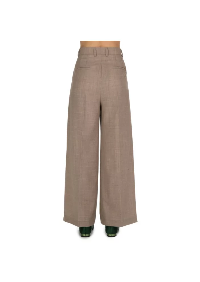 SOLOTRE | PANTALONI PALAZZO MARRONE Outlet