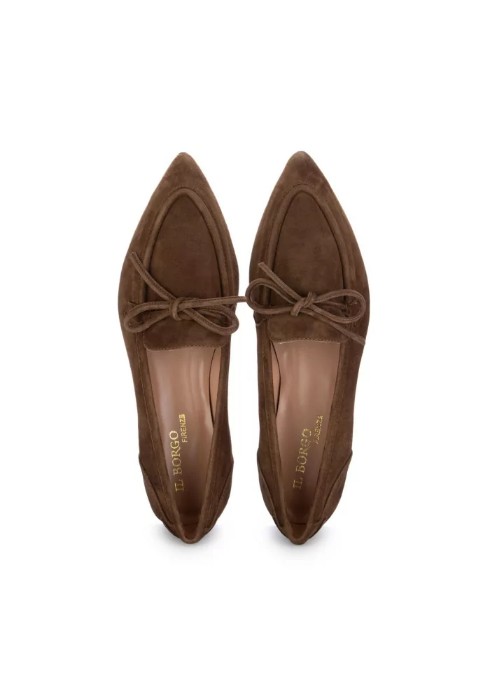 IL BORGO FIRENZE | SCARPE BASSE AMALFI CAMOSCIO MARRONE Vendita Calda