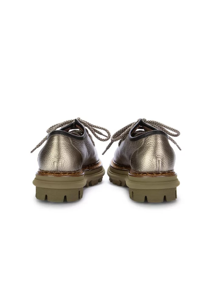 CATERINA C | SCARPE ALLACCIATE PELLE CAVALLINO BRONZO VERDE In Saldo