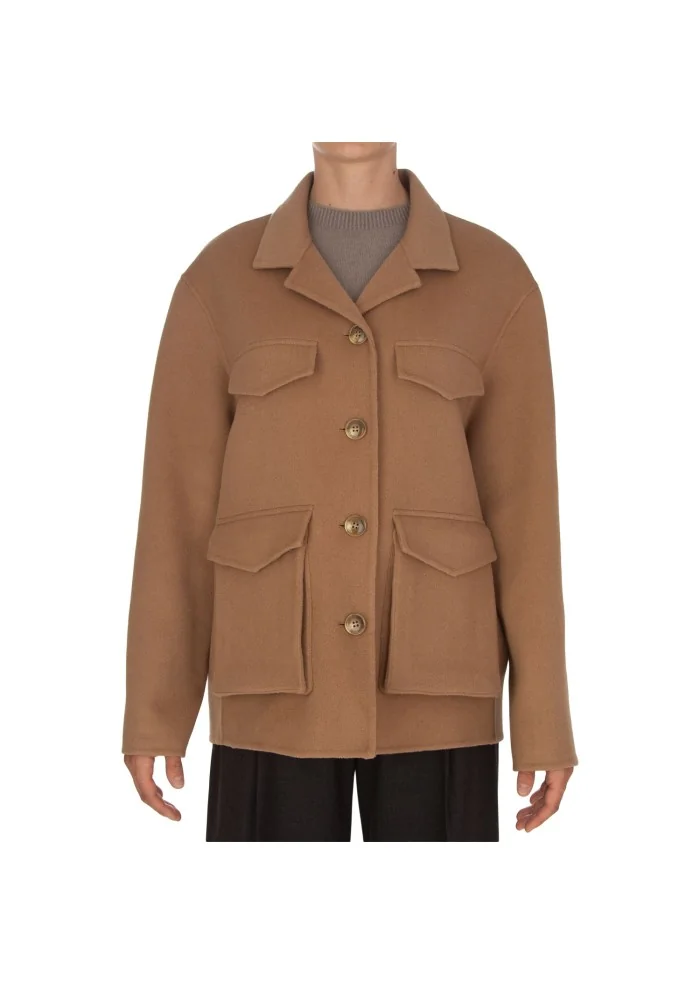 SEMICOUTURE | CAPPOTTO TASCHE MARRONE In Linea