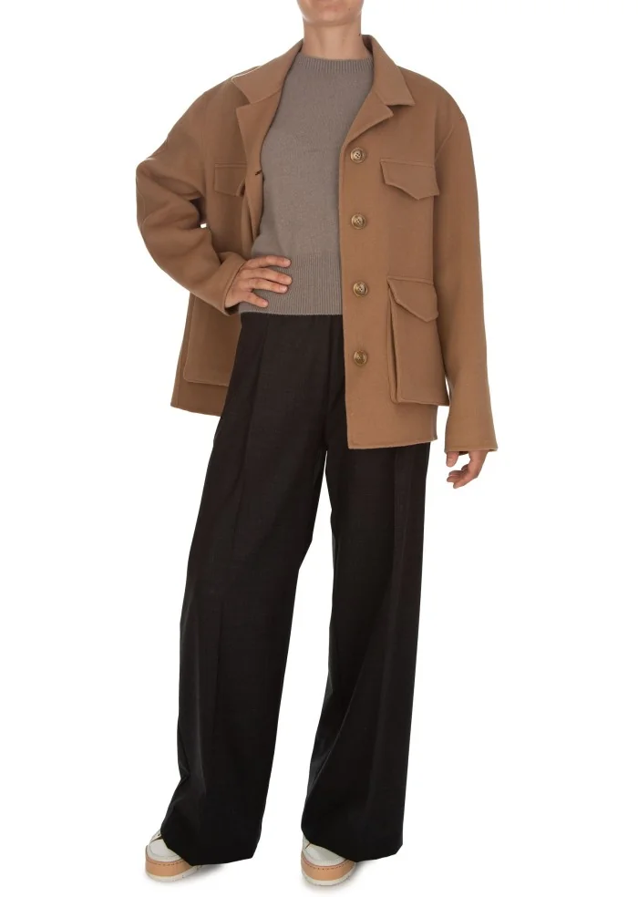 SEMICOUTURE | CAPPOTTO TASCHE MARRONE In Linea
