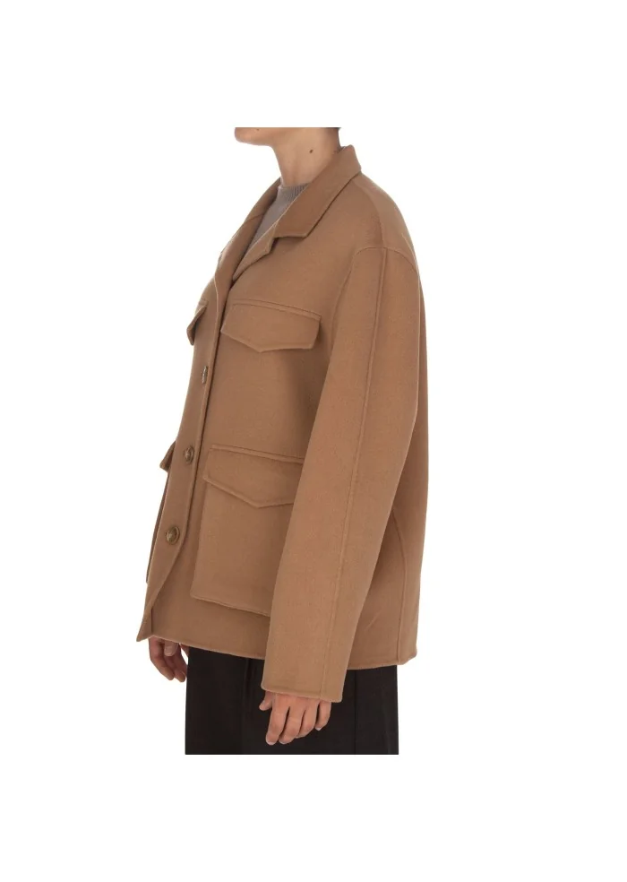 SEMICOUTURE | CAPPOTTO TASCHE MARRONE In Linea