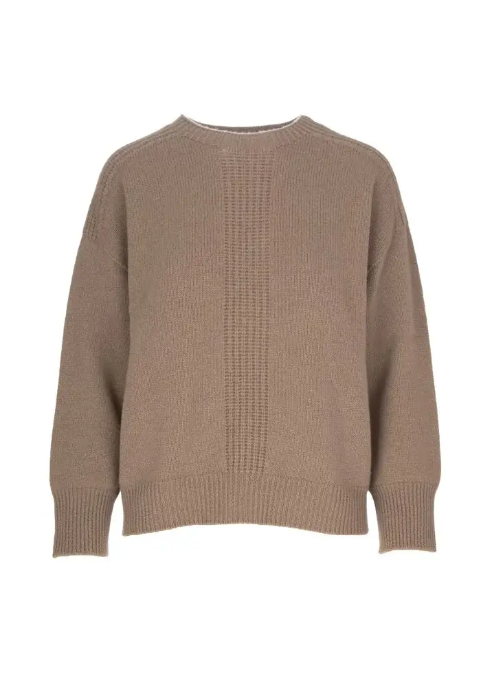 CASHMERE ISLAND | MAGLIONE PITIGLIANO GRIGIO TORTORA Nuovo