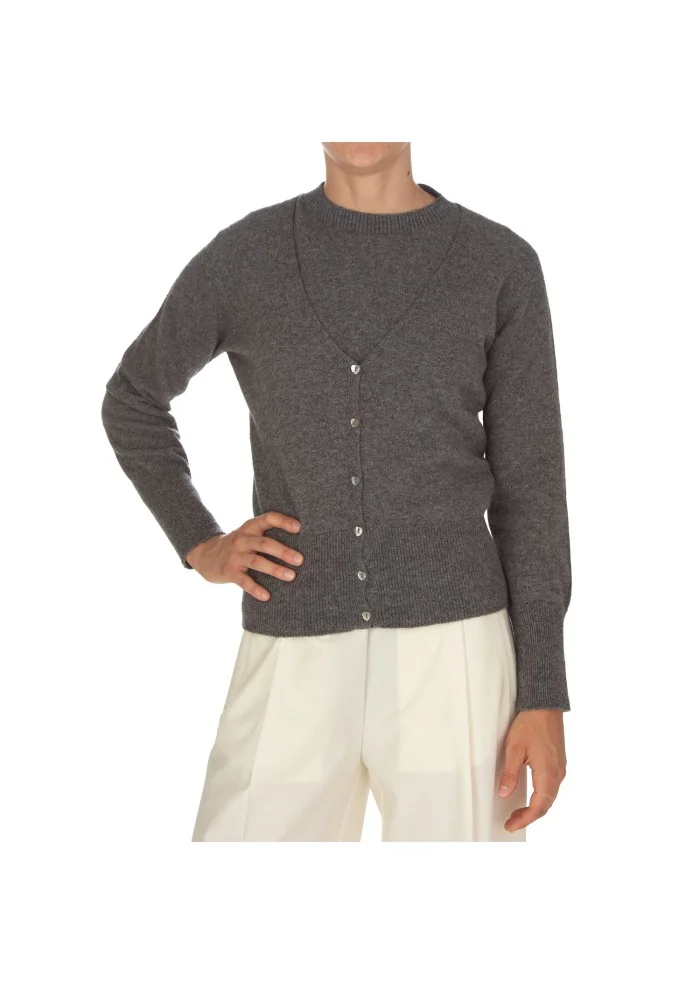 CASHMERE ISLAND | GILET E CARDIGAN KIT APPENNINO GRIGIO ANTRACITE Promozione