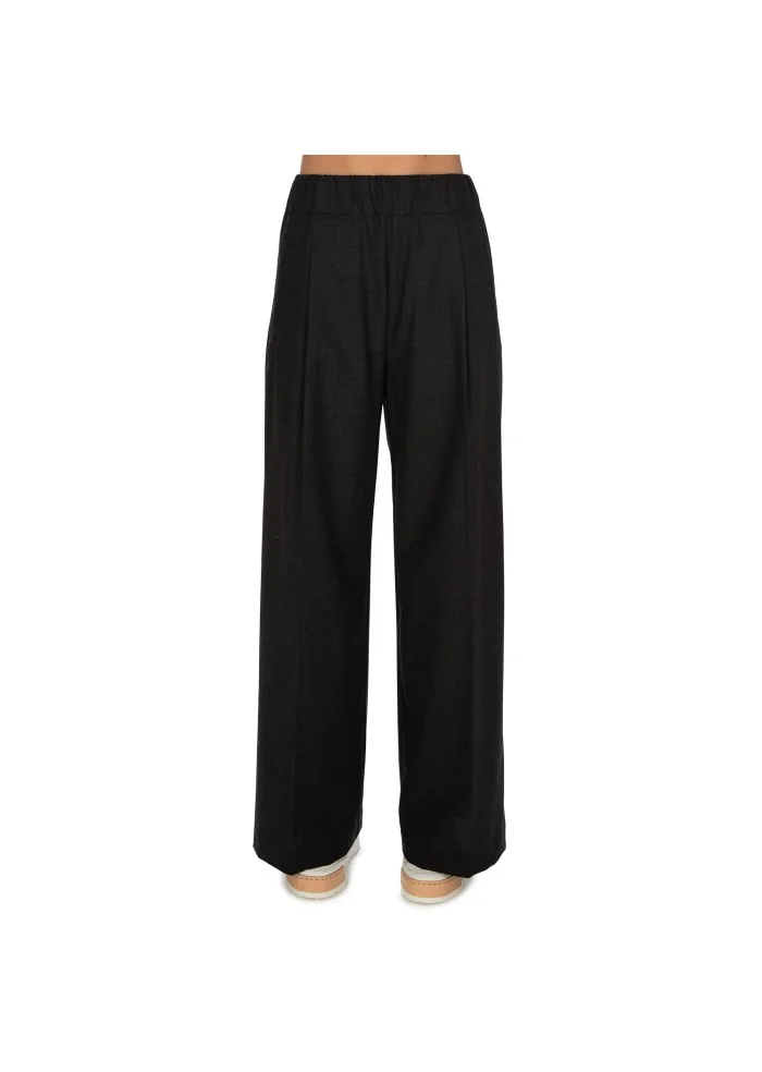 SEMICOUTURE | PANTALONI GAMBA LARGA GRIGIO ANTRACITE Acquista Ora