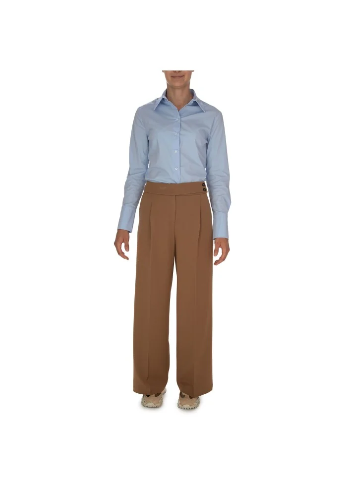 KARTIKA | PANTALONI GAMBA LARGA MARRONE Fino Al -60%