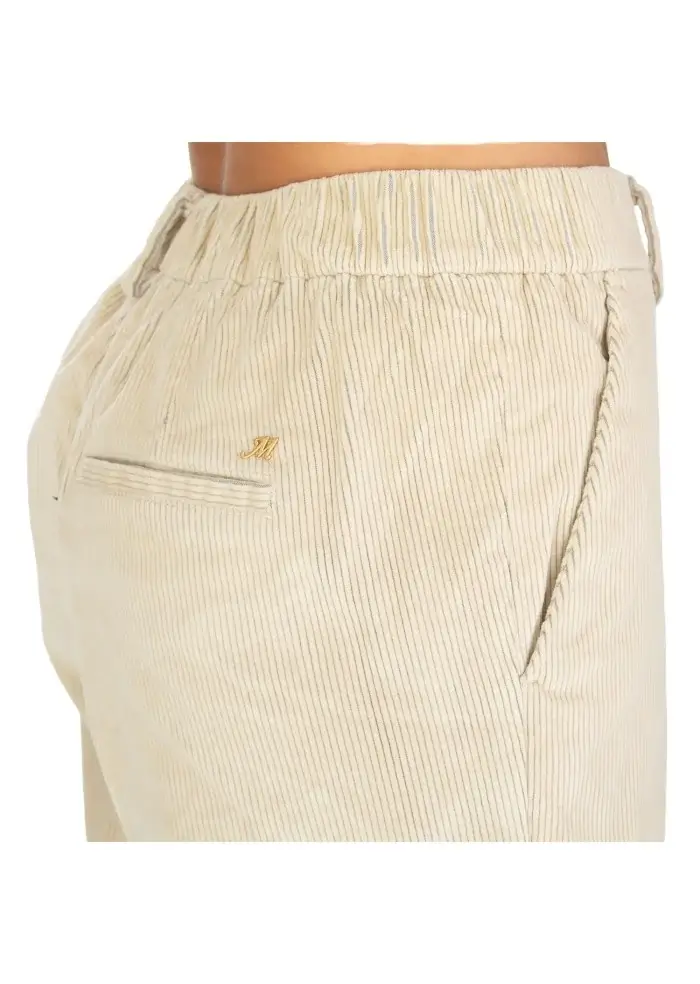 MASON'S | PANTALONI NEW YORK COZY STRAIGHT BEIGE Prezzo Ridotto
