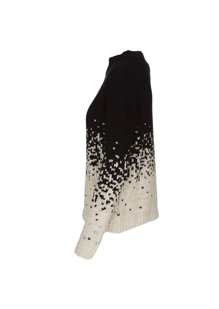 KARTIKA | MAGLIONE MOTIVO SFUMATO NERO BIANCO In Vendita