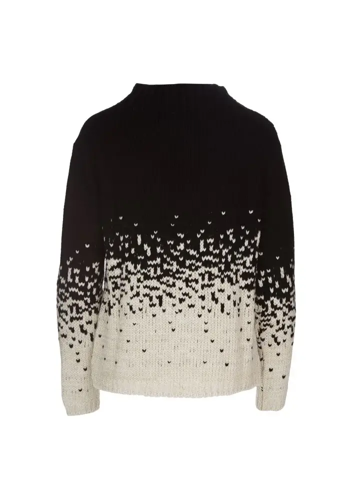 KARTIKA | MAGLIONE MOTIVO SFUMATO NERO BIANCO In Vendita