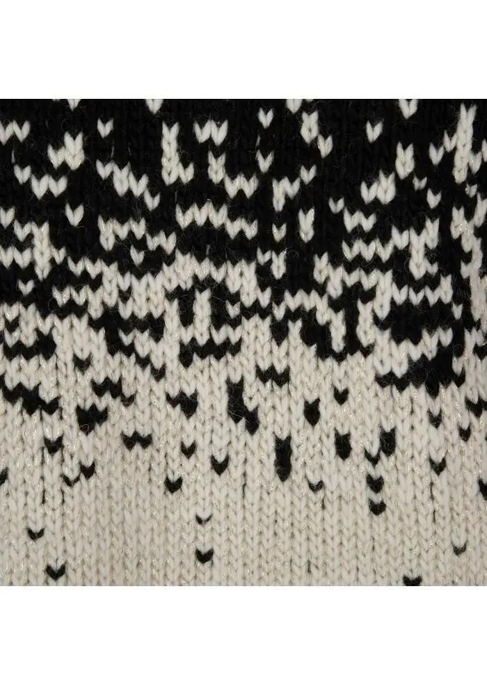KARTIKA | MAGLIONE MOTIVO SFUMATO NERO BIANCO In Vendita