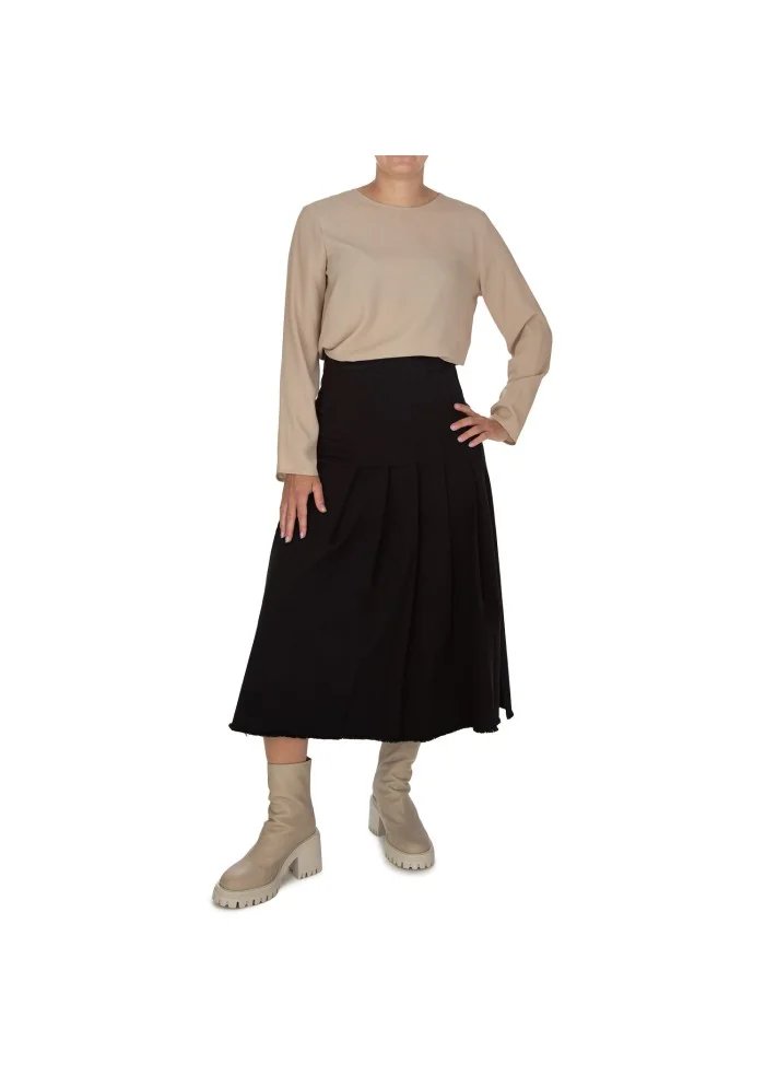 NOUMENO CONCEPT | GONNA SPACCO LATERALE NERO Saldi