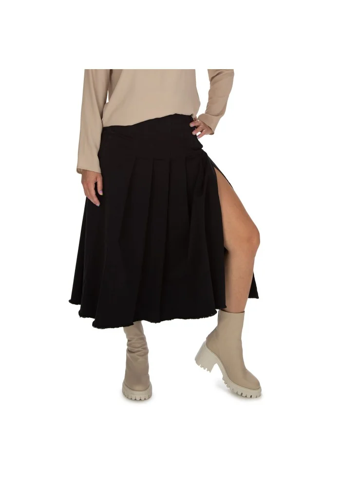 NOUMENO CONCEPT | GONNA SPACCO LATERALE NERO Saldi