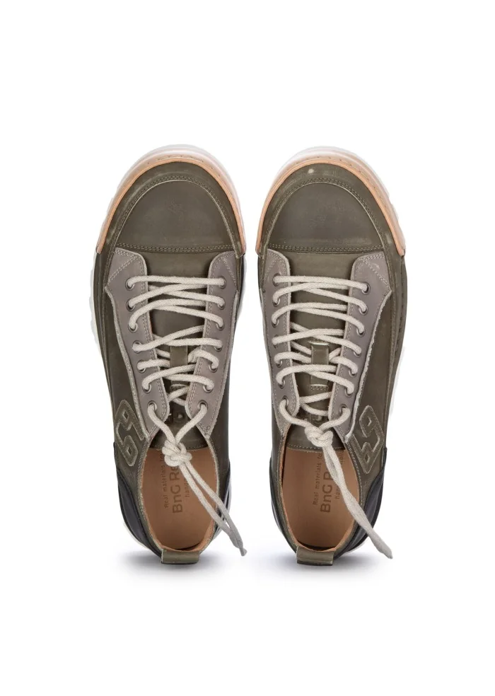 BNG REAL SHOES | SNEAKERS LA PATCH MILITARE VERDE 2025