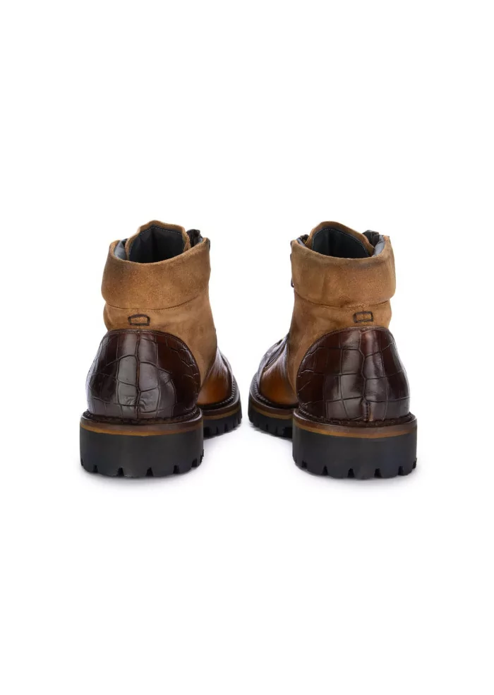 LORENZI | STIVALETTI ALLACCIATI SAFARI MARRONE BEIGE Presa