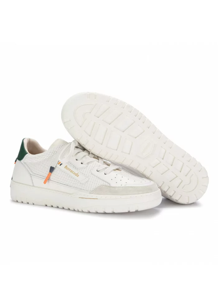 BARRACUDA | SNEAKERS EARVING PELLE BIANCO MARMO Sconto