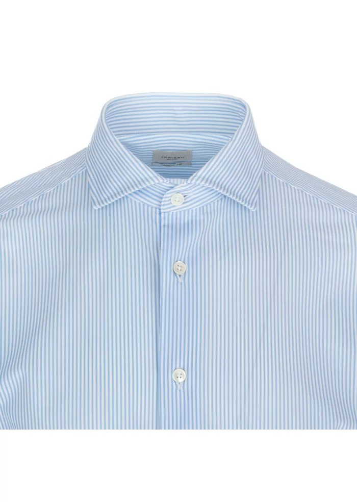 TRAIANO | CAMICIA A RIGHE AZZURRO BIANCO In Vendita