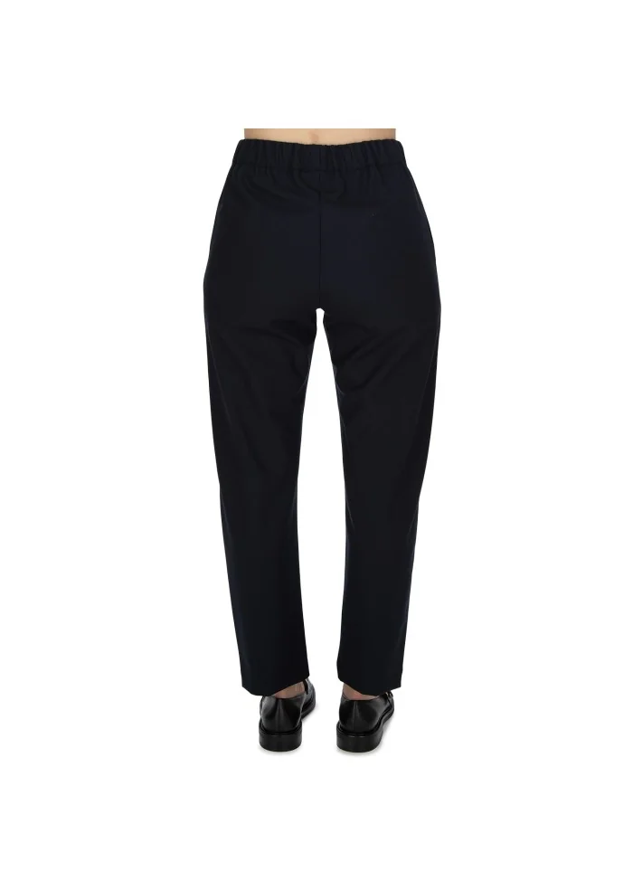 SEMICOUTURE | PANTALONI VITA ELASTICIZZATA BLU In Saldo