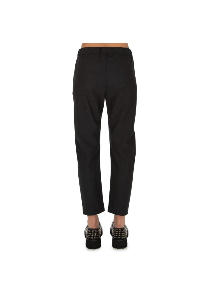 SEMICOUTURE | PANTALONI VITA ELASTICIZZATA GRIGIO ANTRACITE Nuova