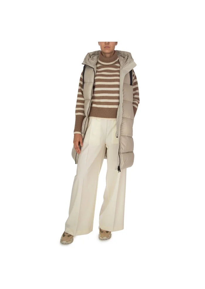 SEMICOUTURE | PANTALONI GAMBA LARGA BIANCO PANNA Moda