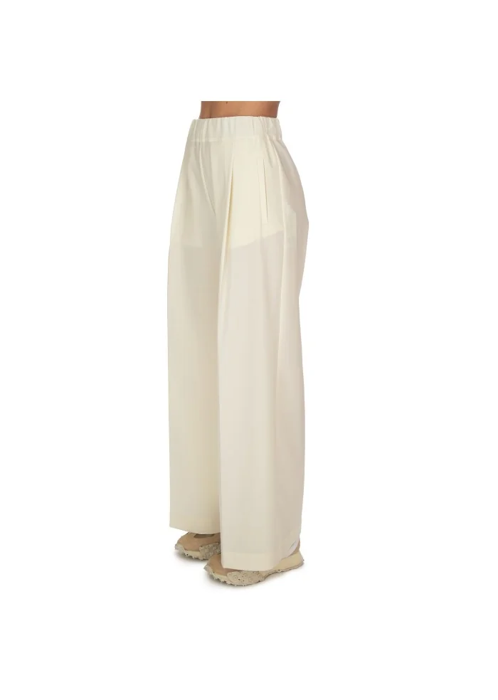 SEMICOUTURE | PANTALONI GAMBA LARGA BIANCO PANNA Moda