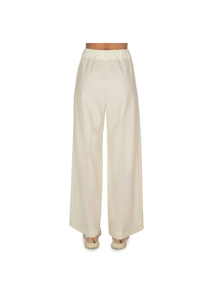 SEMICOUTURE | PANTALONI GAMBA LARGA BIANCO PANNA Moda