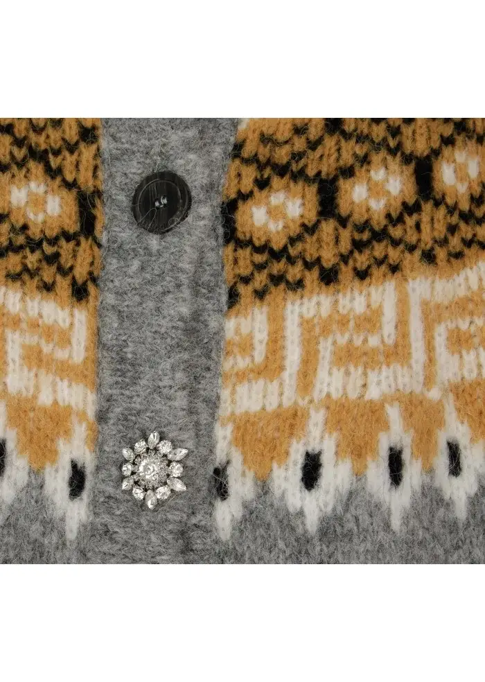 SEMICOUTURE | MAGLIONE GIROCOLLO GRIGIO SENAPE Italia