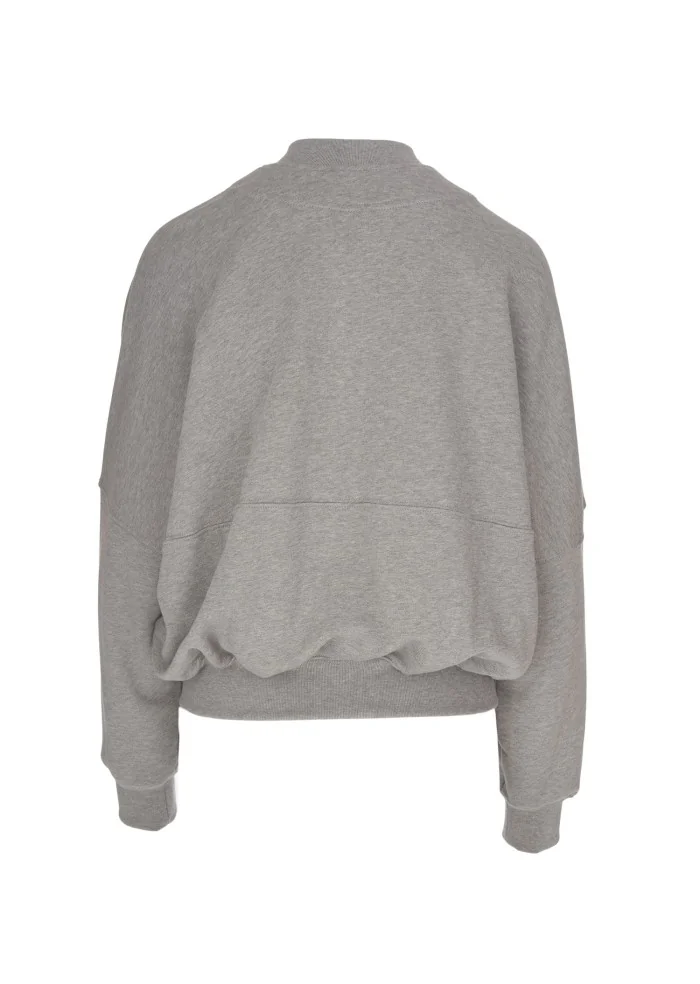 SEMICOUTURE | FELPA CON ZIP GRIGIO Vendita
