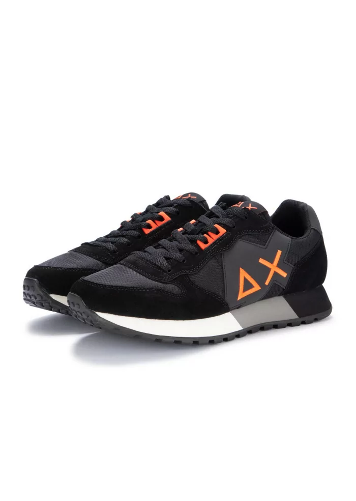 SUN68 | SNEAKERS JAKI FLUO CAMOSCIO NYLON NERO