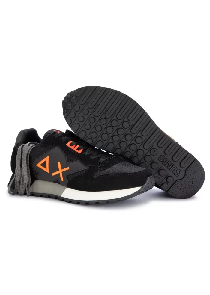 SUN68 | SNEAKERS JAKI FLUO CAMOSCIO NYLON NERO Shopping Online