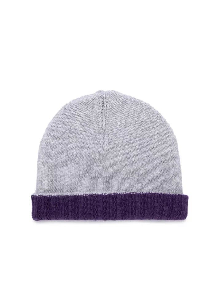RIVIERA CASHMERE | BERRETTO DOUBLEFACE VIOLA GRIGIO Affare Del Giorno