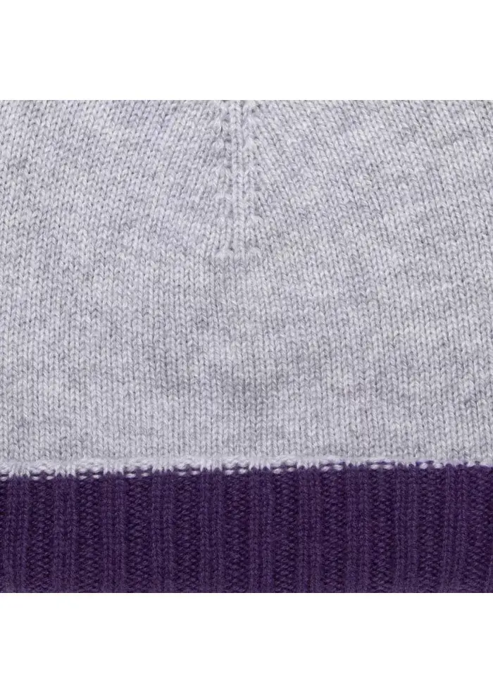 RIVIERA CASHMERE | BERRETTO DOUBLEFACE VIOLA GRIGIO Affare Del Giorno