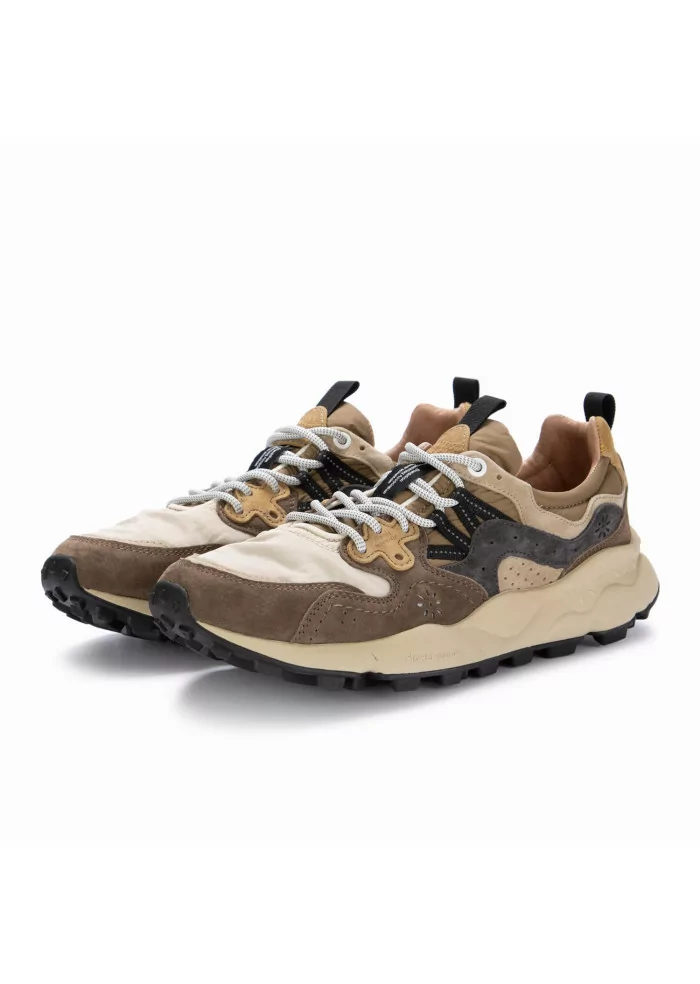 FLOWER MOUNTAIN | SNEAKERS YAMANO 3 CAMOSCIO NYLON MARRONE