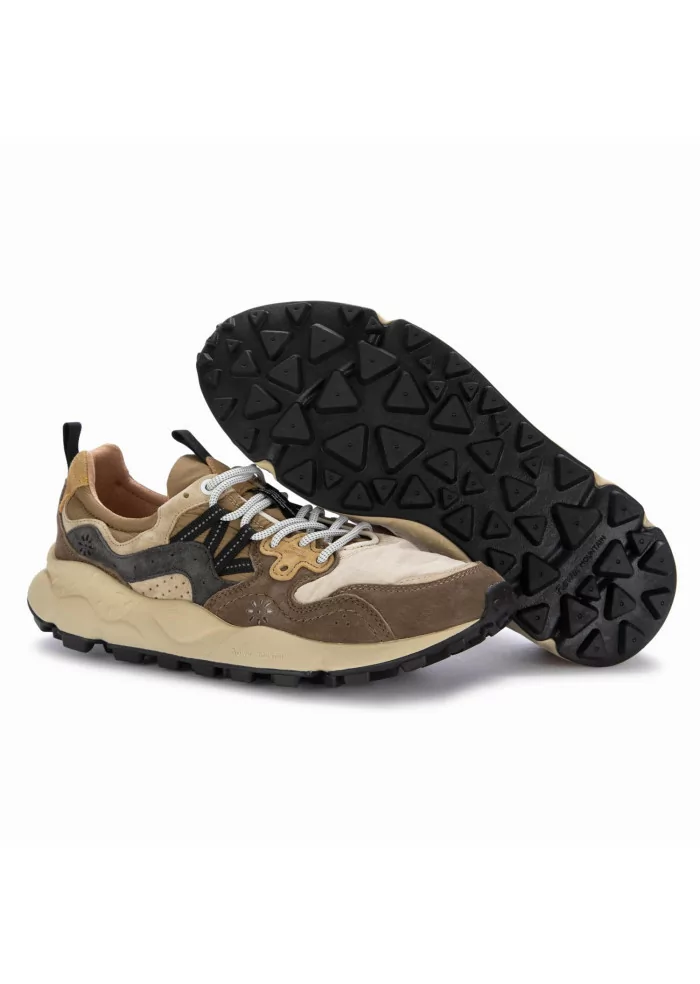FLOWER MOUNTAIN | SNEAKERS YAMANO 3 CAMOSCIO NYLON MARRONE Convenienza