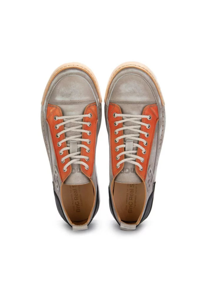 BNG REAL SHOES | SNEAKERS LA PATCH PELLE GRIGIO TORTORA Novità