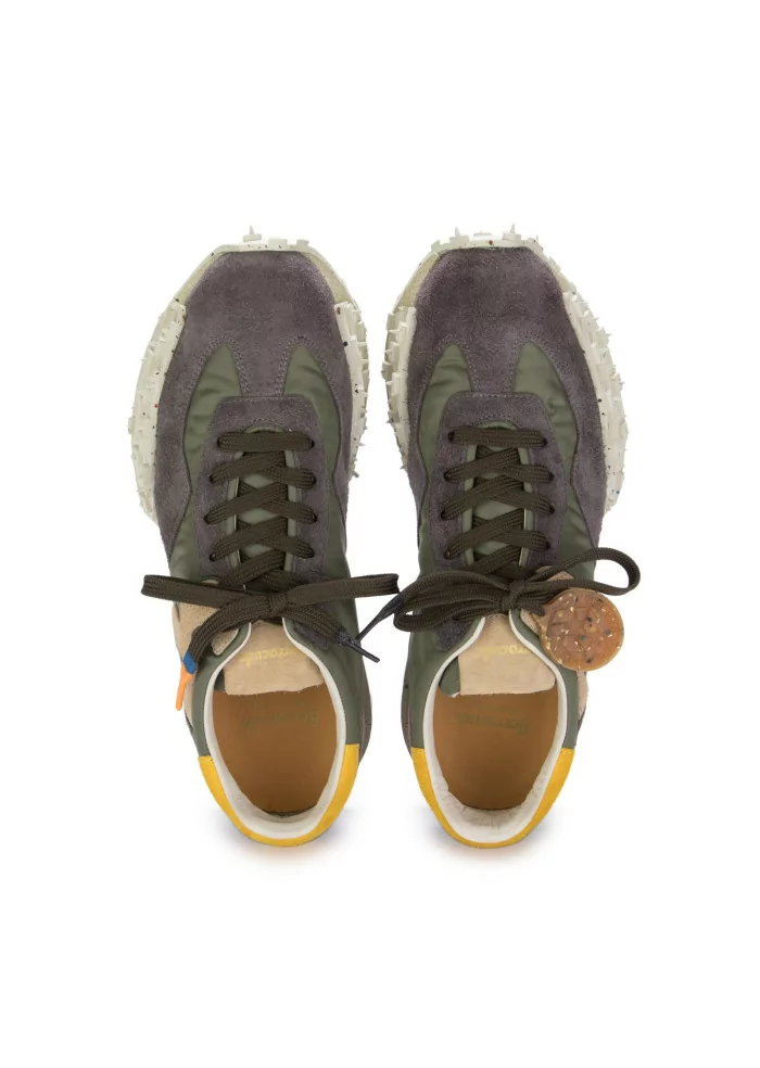 BARRACUDA | SNEAKERS CAMOSCIO NYLON GRIGIO VERDE Economico