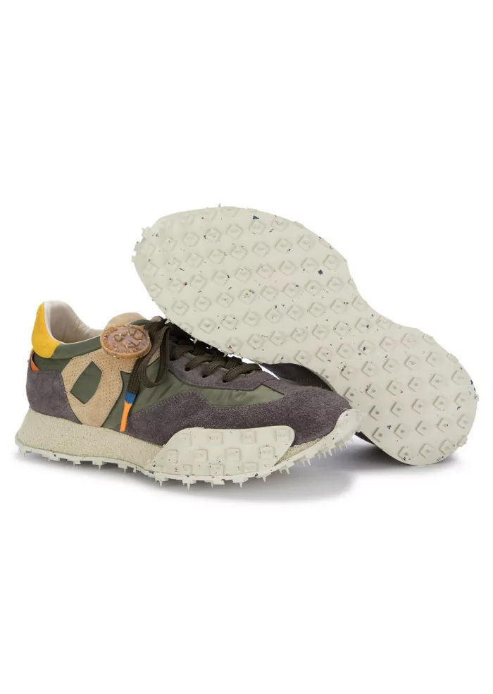 BARRACUDA | SNEAKERS CAMOSCIO NYLON GRIGIO VERDE Economico