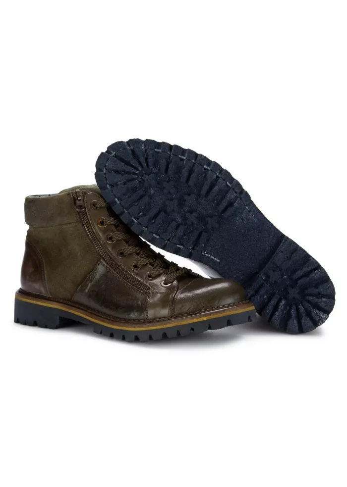 LORENZI | STIVALETTI ALLACCIATI TEBE VERDE MARRONE Outlet