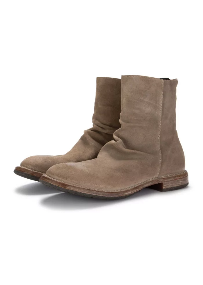 MOMA | STIVALETTI PELLE CAMOSCIO ZIP BEIGE Negozio