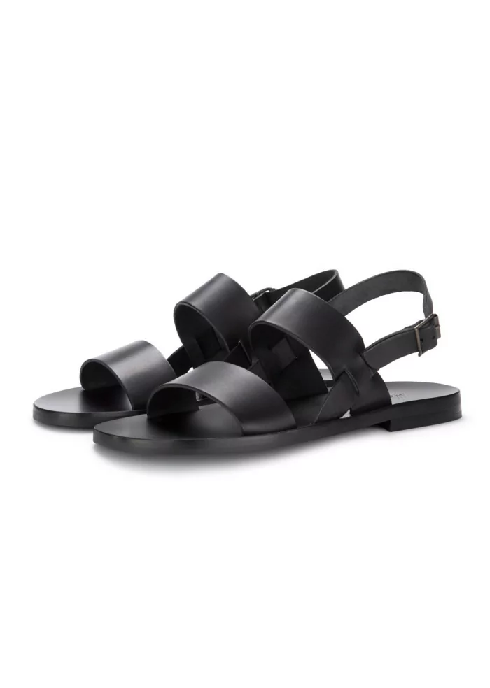 MANOVIA 52 | SANDALI CINTURINO PELLE NERO Moda